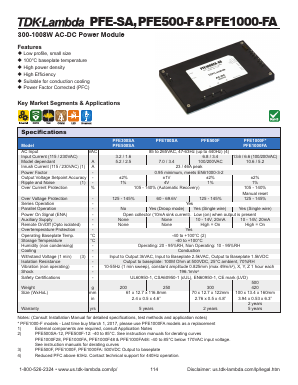 PFE700SA Datasheet PDF TDK Corporation