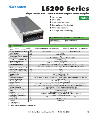LS200-36L Datasheet PDF TDK Corporation