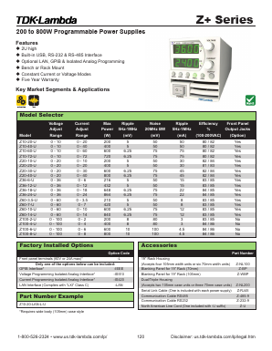 Z60-10-U Datasheet PDF TDK Corporation