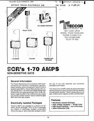 S0520L Datasheet PDF Teccor Electronics