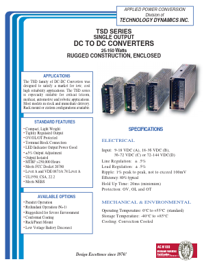 TSD-25D-24 Datasheet PDF Technology Dynamics Inc.