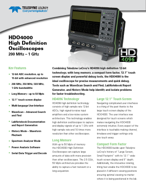 HDO4K-1553TD Datasheet PDF Teledyne Technologies Incorporated