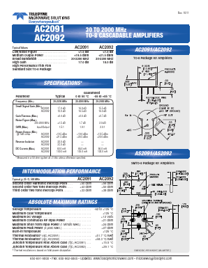 AC2092 Datasheet PDF Teledyne Technologies Incorporated