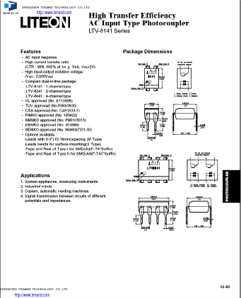 LTV-8241S Datasheet PDF Shenzhen Tenand Technology Co., Ltd.