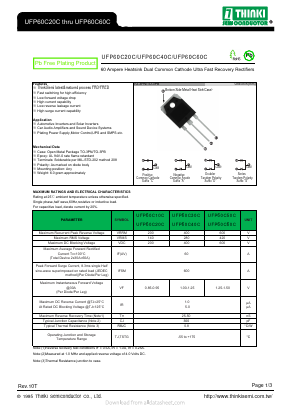 UFP60C30C Datasheet PDF Thinki Semiconductor Co., Ltd.