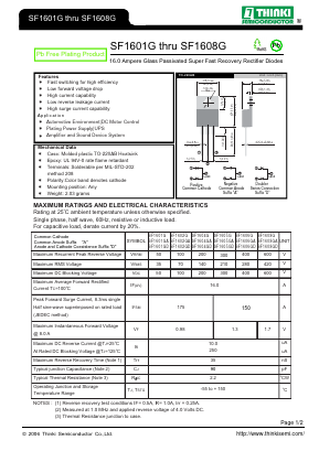 SF1604GD Datasheet PDF Thinki Semiconductor Co., Ltd.