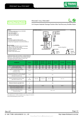FES16NT Datasheet PDF Thinki Semiconductor Co., Ltd.