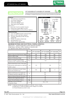 UF1660GD Datasheet PDF Thinki Semiconductor Co., Ltd.
