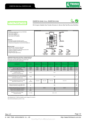 DSEE30-12A Datasheet PDF Thinki Semiconductor Co., Ltd.