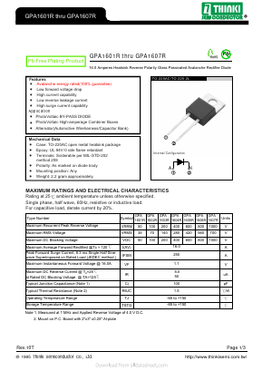 GPA1601R Datasheet PDF Thinki Semiconductor Co., Ltd.