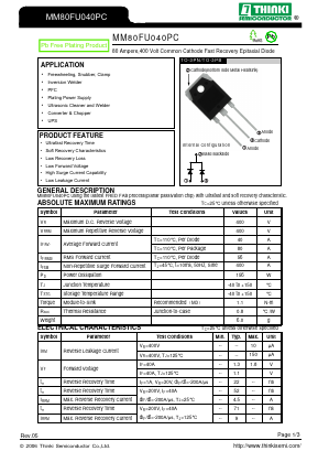 MM80FU040PC Datasheet PDF Thinki Semiconductor Co., Ltd.