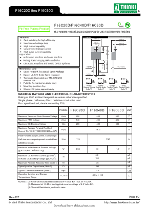 F16C20D Datasheet PDF Thinki Semiconductor Co., Ltd.