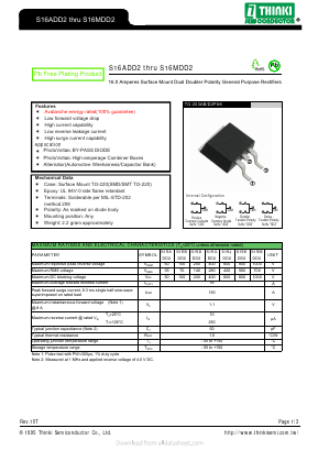 S16JDD2 Datasheet PDF Thinki Semiconductor Co., Ltd.