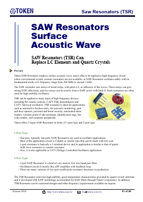 TSR435D00-D1 Datasheet PDF Token Electronics Industry Co., Ltd.