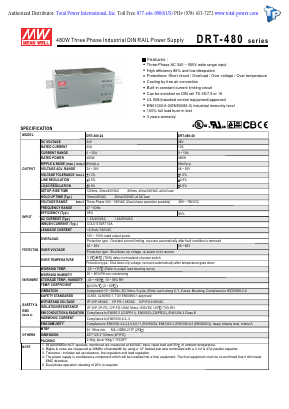 DRT-480-24 Datasheet PDF Total Power International