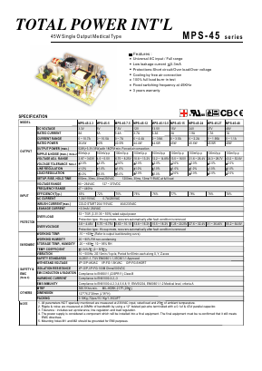MPS-45-48 Datasheet PDF Total Power International