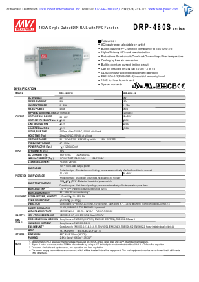 DRP-480S Datasheet PDF Total Power International