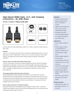 037332209962 Datasheet PDF Tripp Lite. All Rights Reserved