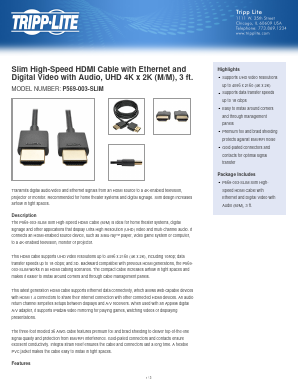 P569-003-SLIM Datasheet PDF Tripp Lite. All Rights Reserved