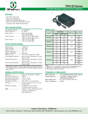 TPA150-T31 Datasheet PDF Tumbler Technologies + TRUMPower