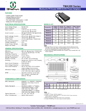 TMA300-19 Datasheet PDF Tumbler Technologies + TRUMPower