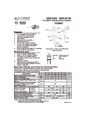 SRA1690 Datasheet PDF TSC Corporation