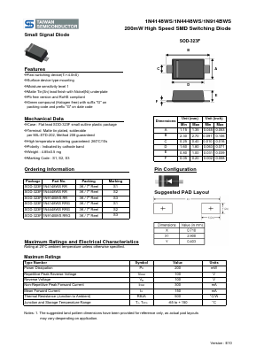 1N914BWSRRG Datasheet PDF TSC Corporation
