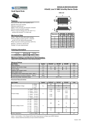 B0520LW Datasheet PDF TSC Corporation