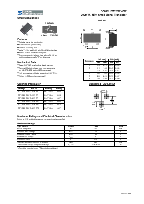 BC817-25WRF Datasheet PDF TSC Corporation
