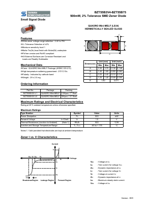 BZT55B2V4 Datasheet PDF TSC Corporation