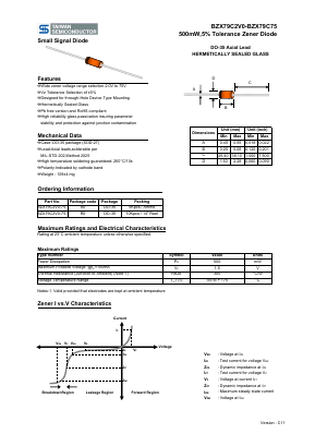 BZX79C2V2 Datasheet PDF TSC Corporation
