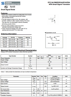 DTC144EE Datasheet PDF TSC Corporation