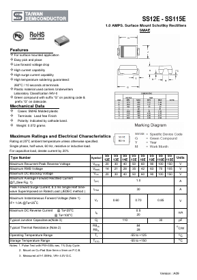 SS15E Datasheet PDF TSC Corporation