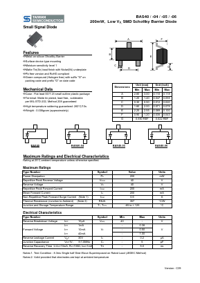 BAS40-04 Datasheet PDF TSC Corporation