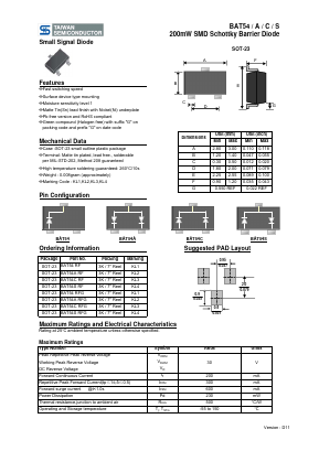 BAT54S Datasheet PDF TSC Corporation