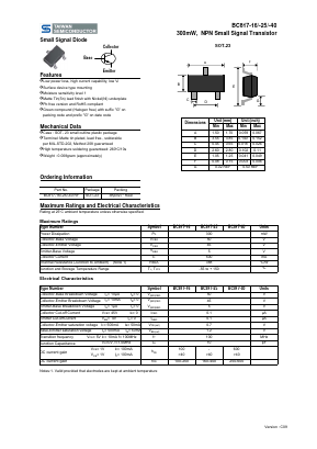 BC817-16RF Datasheet PDF TSC Corporation