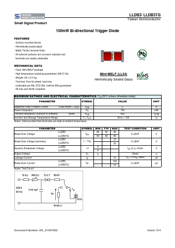 LLDB3 Datasheet PDF TSC Corporation