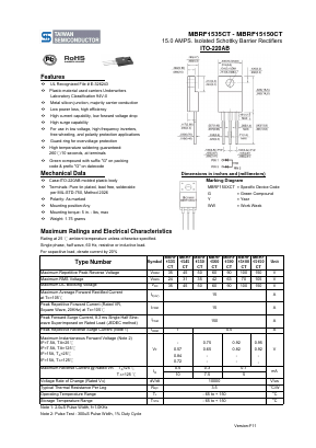 MBRF1545CT Datasheet PDF TSC Corporation