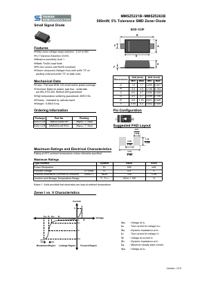 MMSZ5221BRHG Datasheet PDF TSC Corporation
