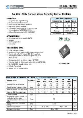 SK810C Datasheet PDF TSC Corporation