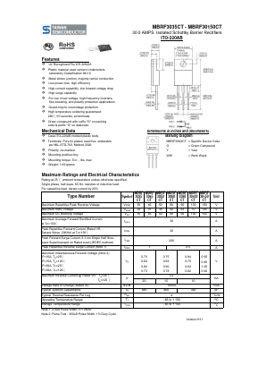 MBRF30100CT Datasheet PDF TSC Corporation