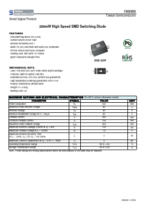 1SS355-L0RRG Datasheet PDF TSC Corporation