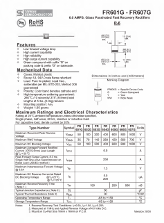 FR601G Datasheet PDF TSC Corporation