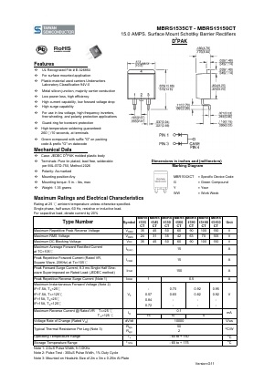 MBRS1550CT_G11 Datasheet PDF TSC Corporation