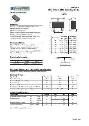 RB495D Datasheet PDF TSC Corporation