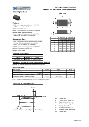 BZT52B11S Datasheet PDF TSC Corporation