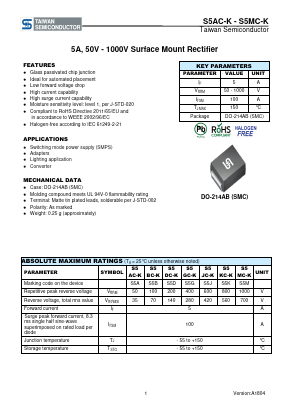 S5KC-K Datasheet PDF TSC Corporation