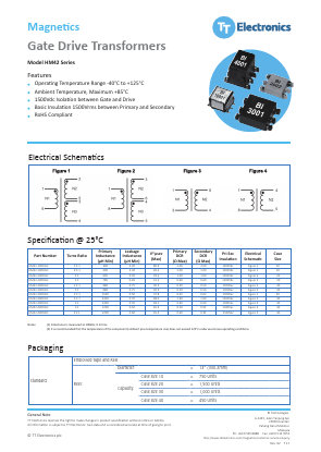 HM42-20001LF Datasheet PDF TT Electronics.