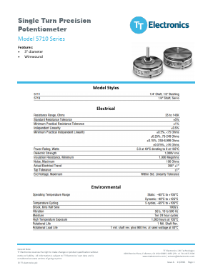 5711 Datasheet PDF TT Electronics.