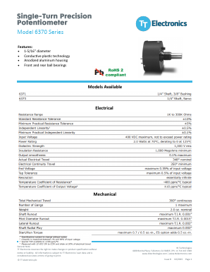 6370 Datasheet PDF TT Electronics.